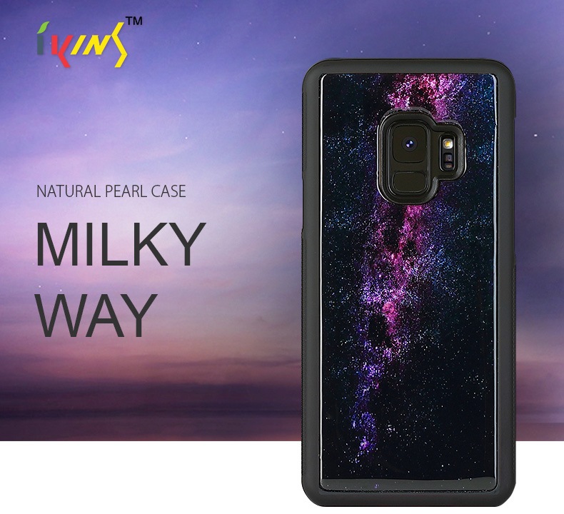 ikins Galaxy S20 ケース Galaxy S20+ ケース 天然貝ケース Milky Way（アイキンス ミルキーウェイ） 天然素材 ギャラクシー エストゥエンティ ファイブジー カバー 背面カバー 5G SC-51A SCG01 SC-52A SCG02 Galaxy S20/S20+/S10/S10+/S9/S8