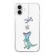 [ iPhone 17 / iPhone Air / 17 Pro / 17 Pro Max 用] ソフト クリアケース はらぺこザウルス 恐竜 透明カバー for iPhone 17 / 16 / 15 / 14 シリーズ