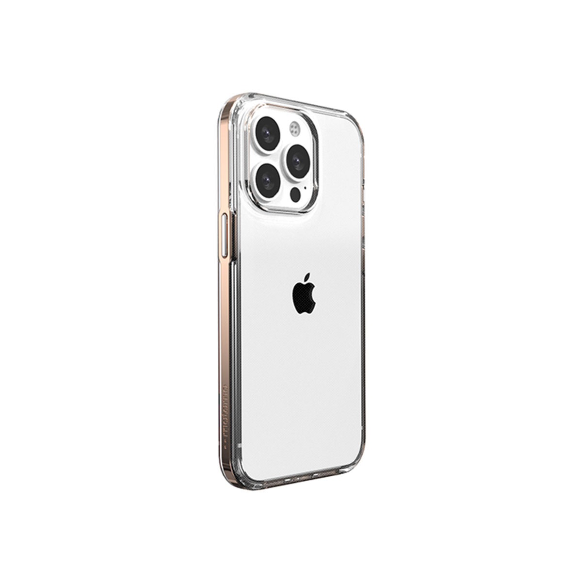 [ iPhone 17 用] INO Achrome Shield Case バンパー風 TPUクリアボディ ポリカーボネートスマホケース カバー for iPhone 15 / 15 Pro