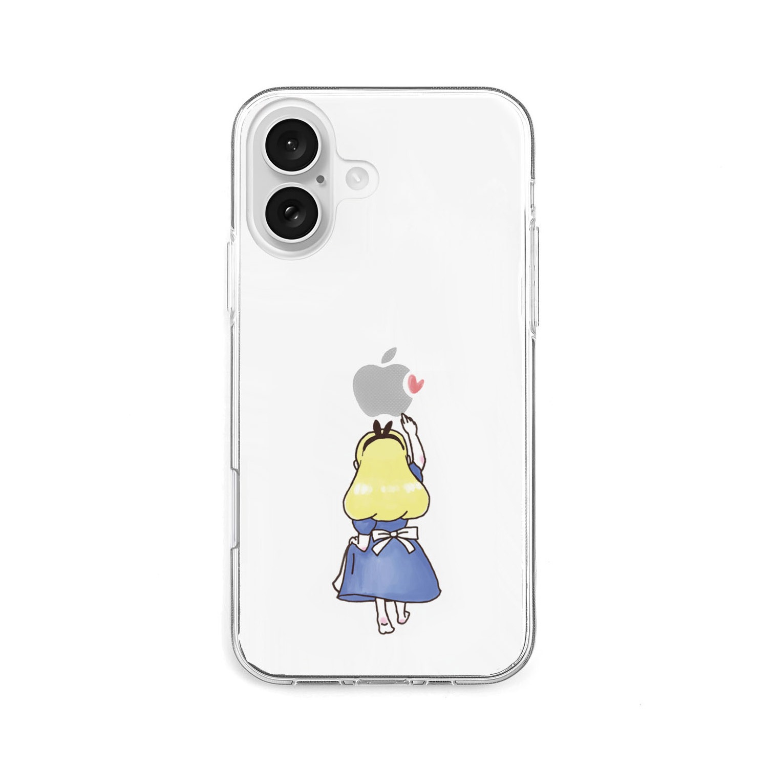 [ iPhone 17 / iPhone Air / 17 Pro / 17 Pro Max 用] ソフト クリアケース お姫様 アリス ファンタジー 透明カバー for iPhone 17 / 16 / 15 / 14 シリーズ