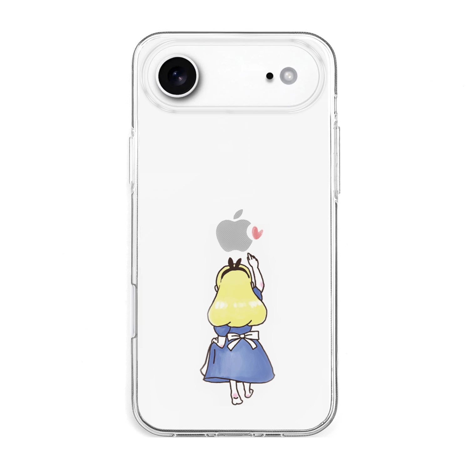 [ iPhone 17 / iPhone Air / 17 Pro / 17 Pro Max 用] ソフト クリアケース お姫様 アリス ファンタジー 透明カバー for iPhone 17 / 16 / 15 / 14 シリーズ