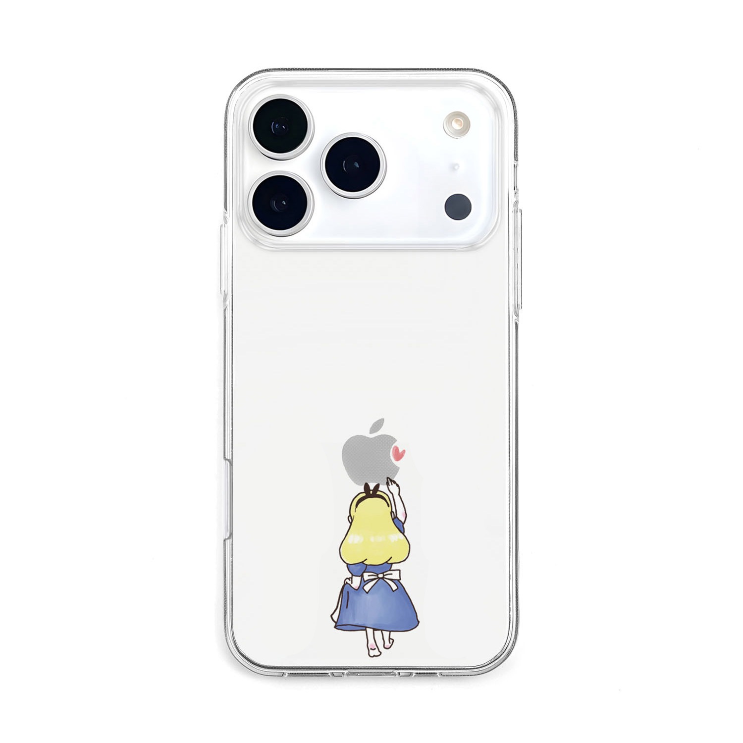 [ iPhone 17 / iPhone Air / 17 Pro / 17 Pro Max 用] ソフト クリアケース お姫様 アリス ファンタジー 透明カバー for iPhone 17 / 16 / 15 / 14 シリーズ