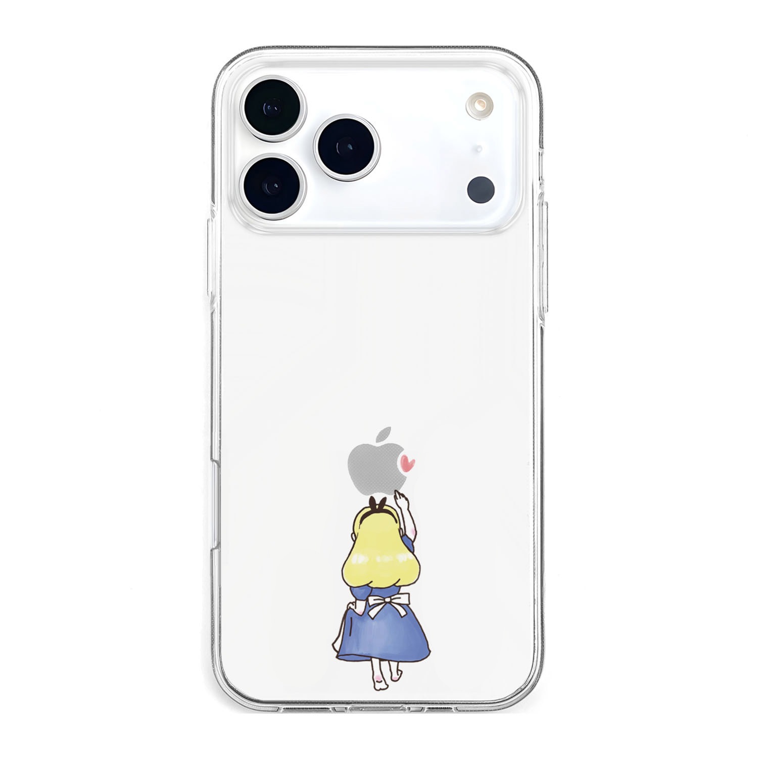 [ iPhone 17 / iPhone Air / 17 Pro / 17 Pro Max 用] ソフト クリアケース お姫様 アリス ファンタジー 透明カバー for iPhone 17 / 16 / 15 / 14 シリーズ