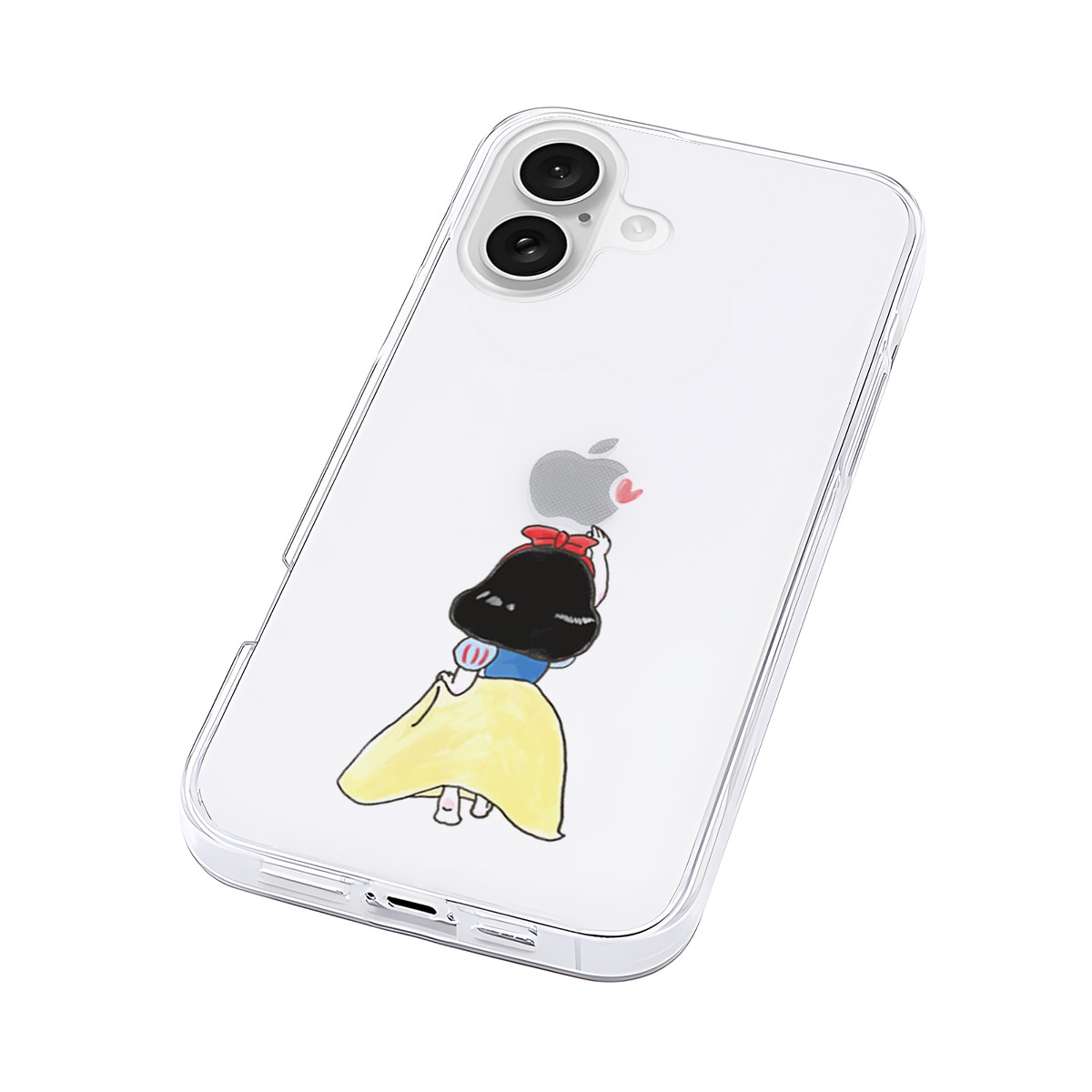 [ iPhone 17 / iPhone Air / 17 Pro / 17 Pro Max 用] ソフト クリアケース お姫様 アリス ファンタジー 透明カバー for iPhone 17 / 16 / 15 / 14 シリーズ