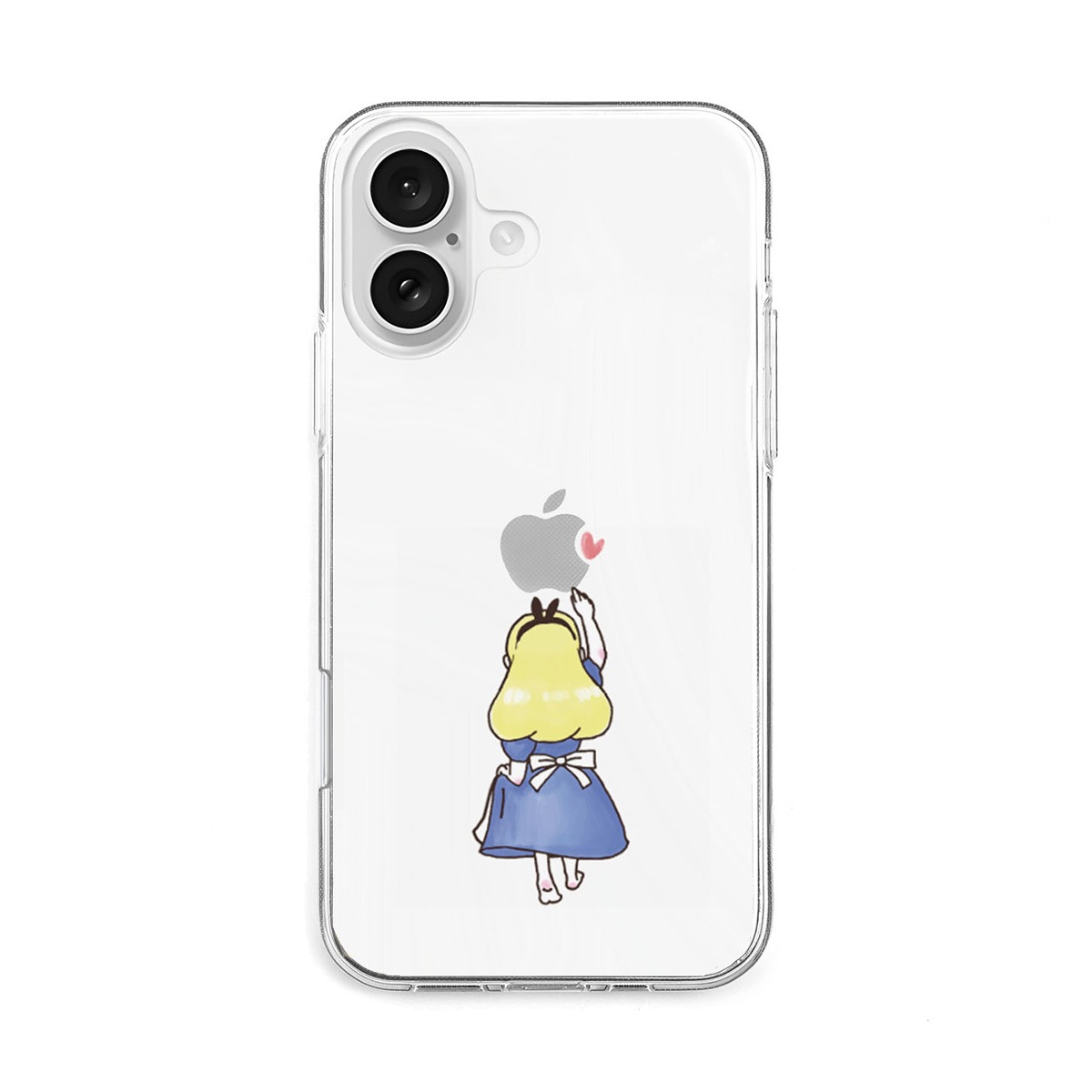 [ iPhone 17 / iPhone Air / 17 Pro / 17 Pro Max 用] ソフト クリアケース お姫様 アリス ファンタジー 透明カバー for iPhone 17 / 16 / 15 / 14 シリーズ