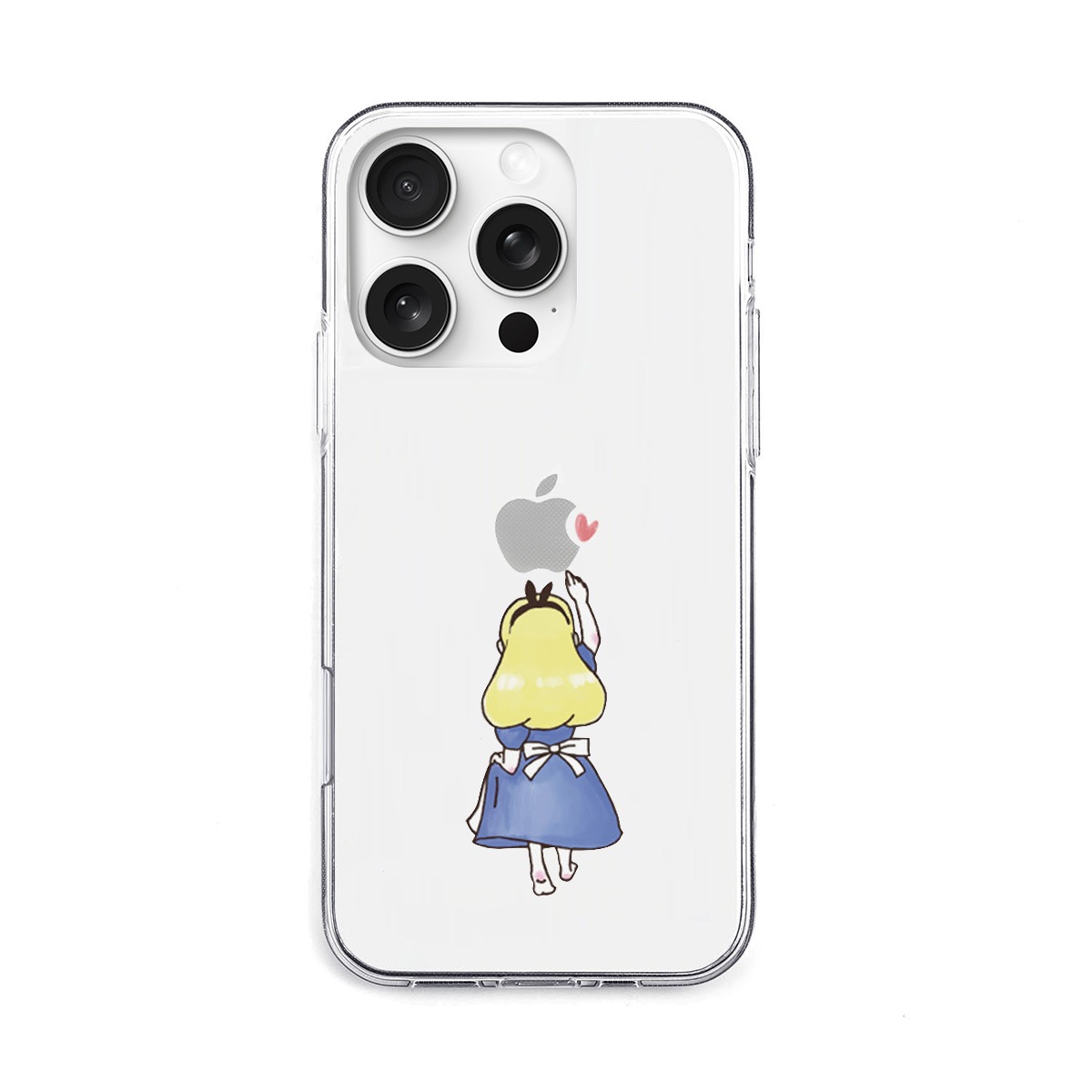 [ iPhone 17 / iPhone Air / 17 Pro / 17 Pro Max 用] ソフト クリアケース お姫様 アリス ファンタジー 透明カバー for iPhone 17 / 16 / 15 / 14 シリーズ