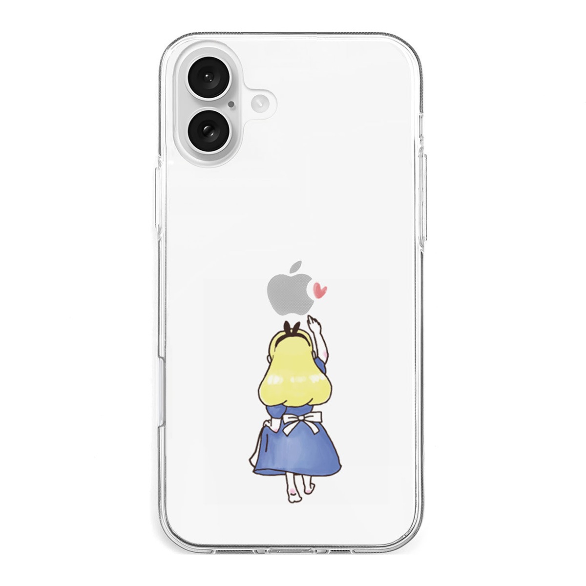 [ iPhone 17 / iPhone Air / 17 Pro / 17 Pro Max 用] ソフト クリアケース お姫様 アリス ファンタジー 透明カバー for iPhone 17 / 16 / 15 / 14 シリーズ
