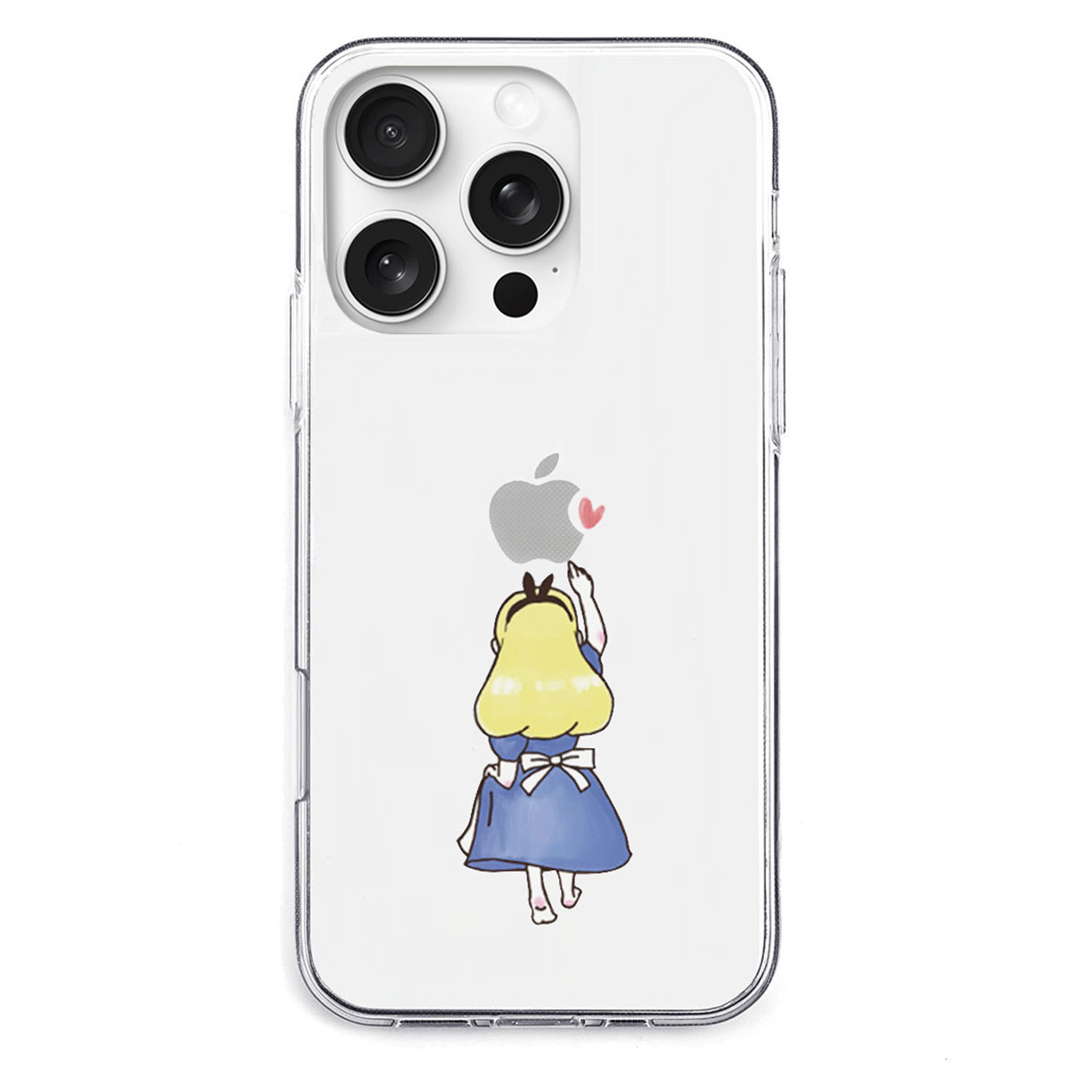 [ iPhone 17 / iPhone Air / 17 Pro / 17 Pro Max 用] ソフト クリアケース お姫様 アリス ファンタジー 透明カバー for iPhone 17 / 16 / 15 / 14 シリーズ