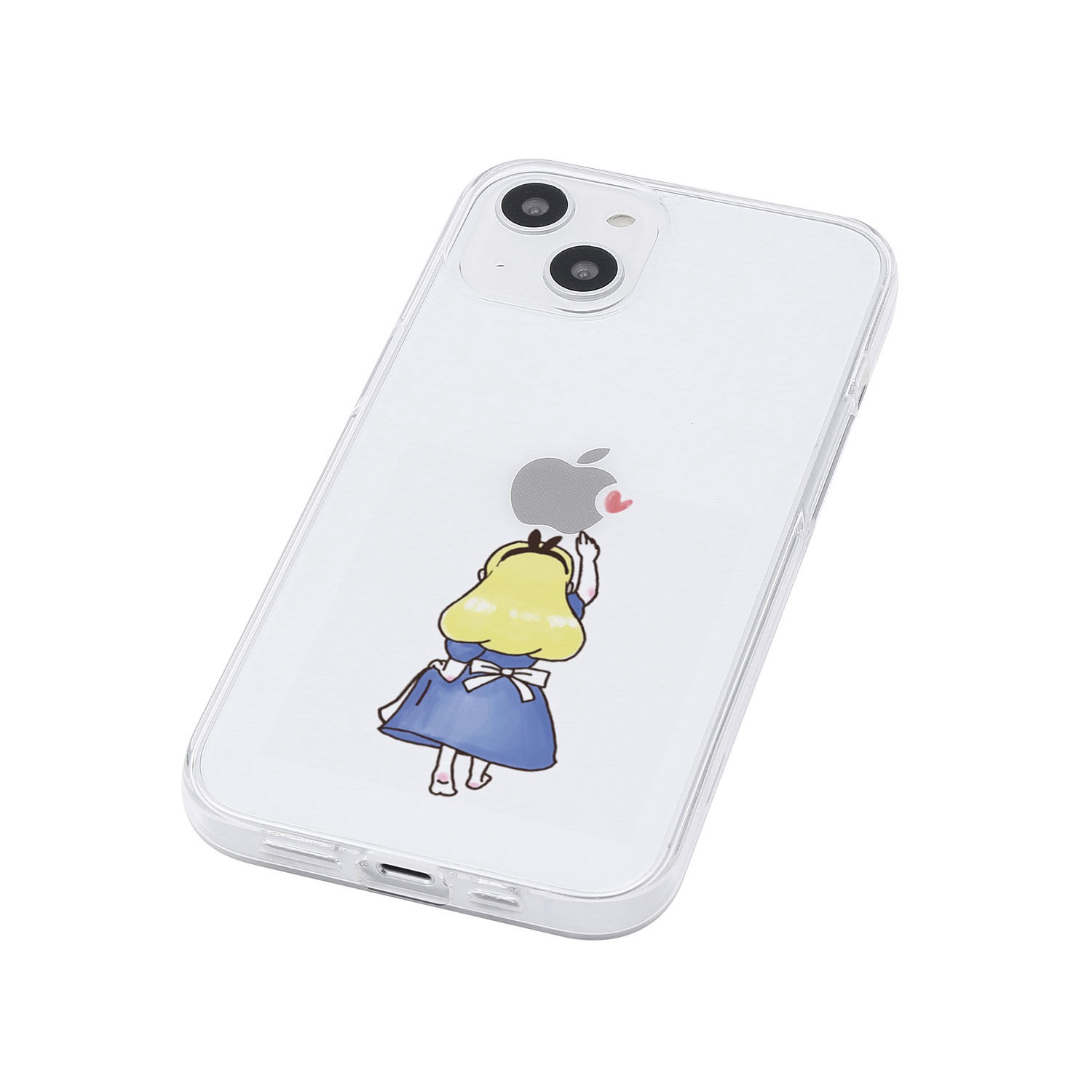 [ iPhone 17 / iPhone Air / 17 Pro / 17 Pro Max 用] ソフト クリアケース お姫様 アリス ファンタジー 透明カバー for iPhone 17 / 16 / 15 / 14 シリーズ
