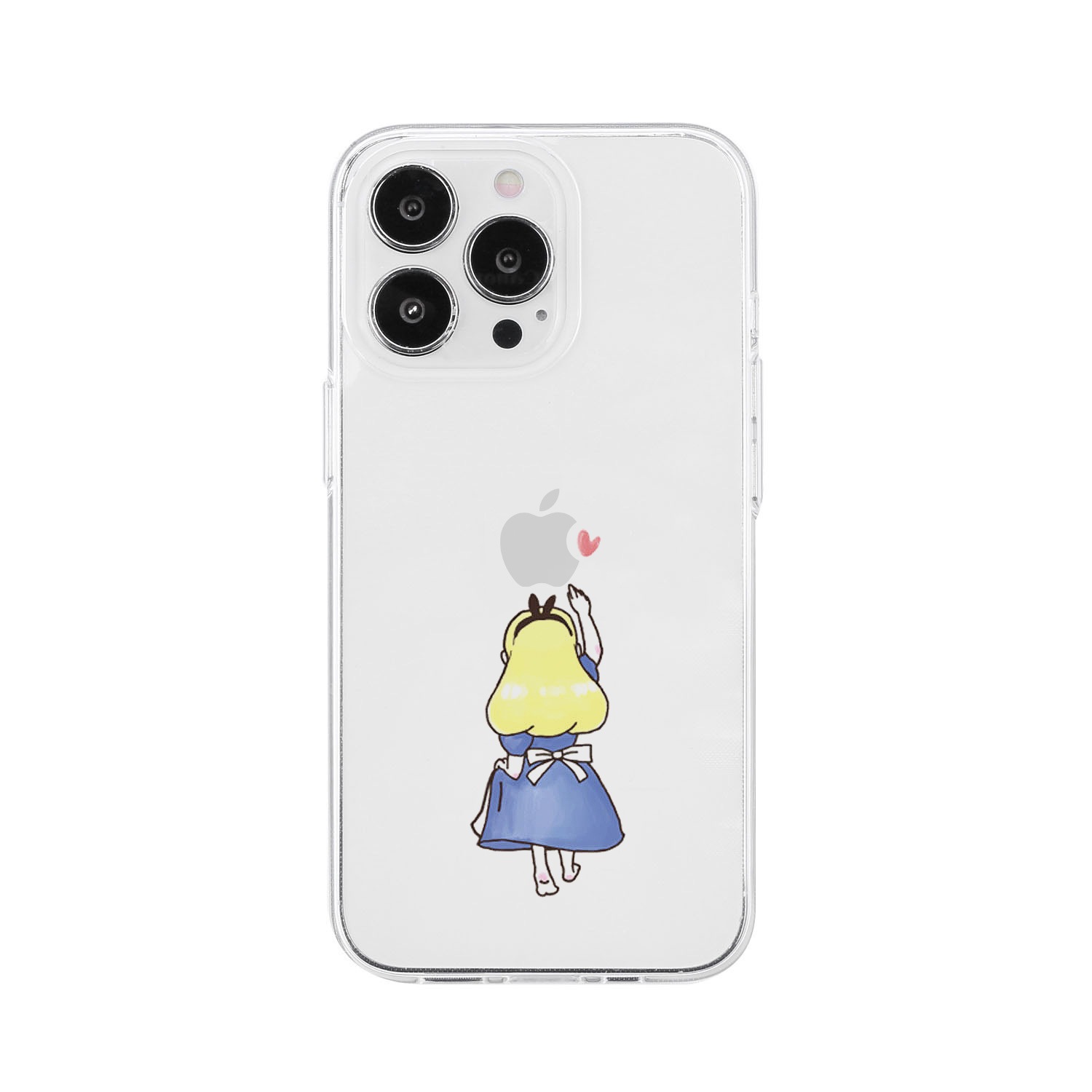 [ iPhone 17 / iPhone Air / 17 Pro / 17 Pro Max 用] ソフト クリアケース お姫様 アリス ファンタジー 透明カバー for iPhone 17 / 16 / 15 / 14 シリーズ