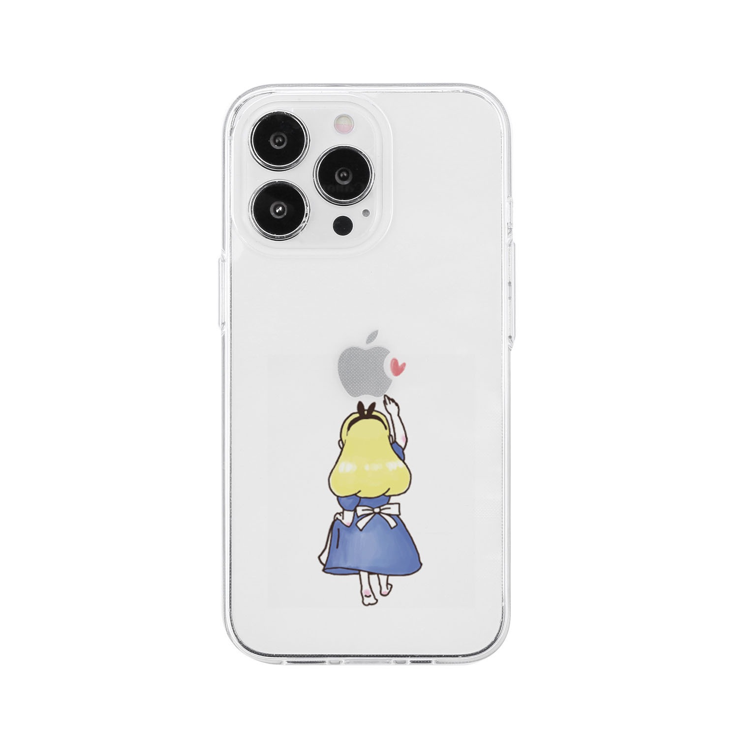 [ iPhone 17 / iPhone Air / 17 Pro / 17 Pro Max 用] ソフト クリアケース お姫様 アリス ファンタジー 透明カバー for iPhone 17 / 16 / 15 / 14 シリーズ