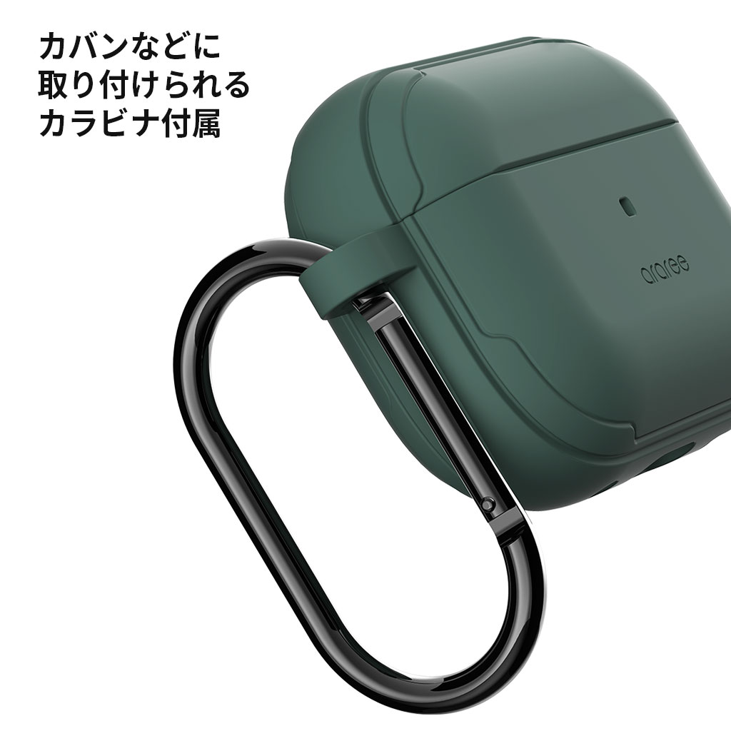araree AirPods Pro (第2世代/第1世代）ケース DUPLE ハイブリッドケース  [カラビナ付き]