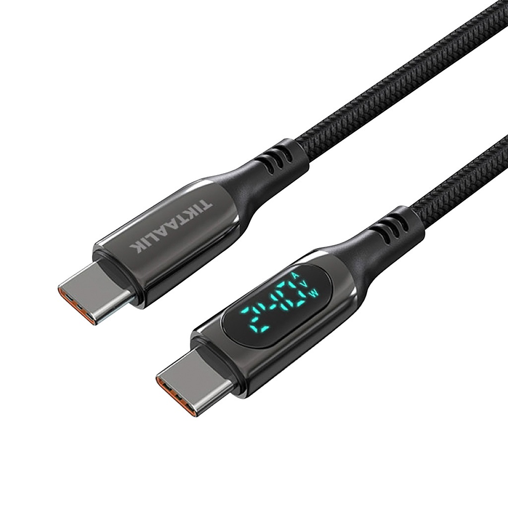TIKTAALIK　LCDディスプレイ付き 240W PD USB-C to Cケーブル (1.5m)