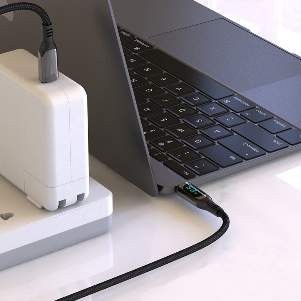 TIKTAALIK　LCDディスプレイ付き 240W PD USB-C to Cケーブル (1.5m)