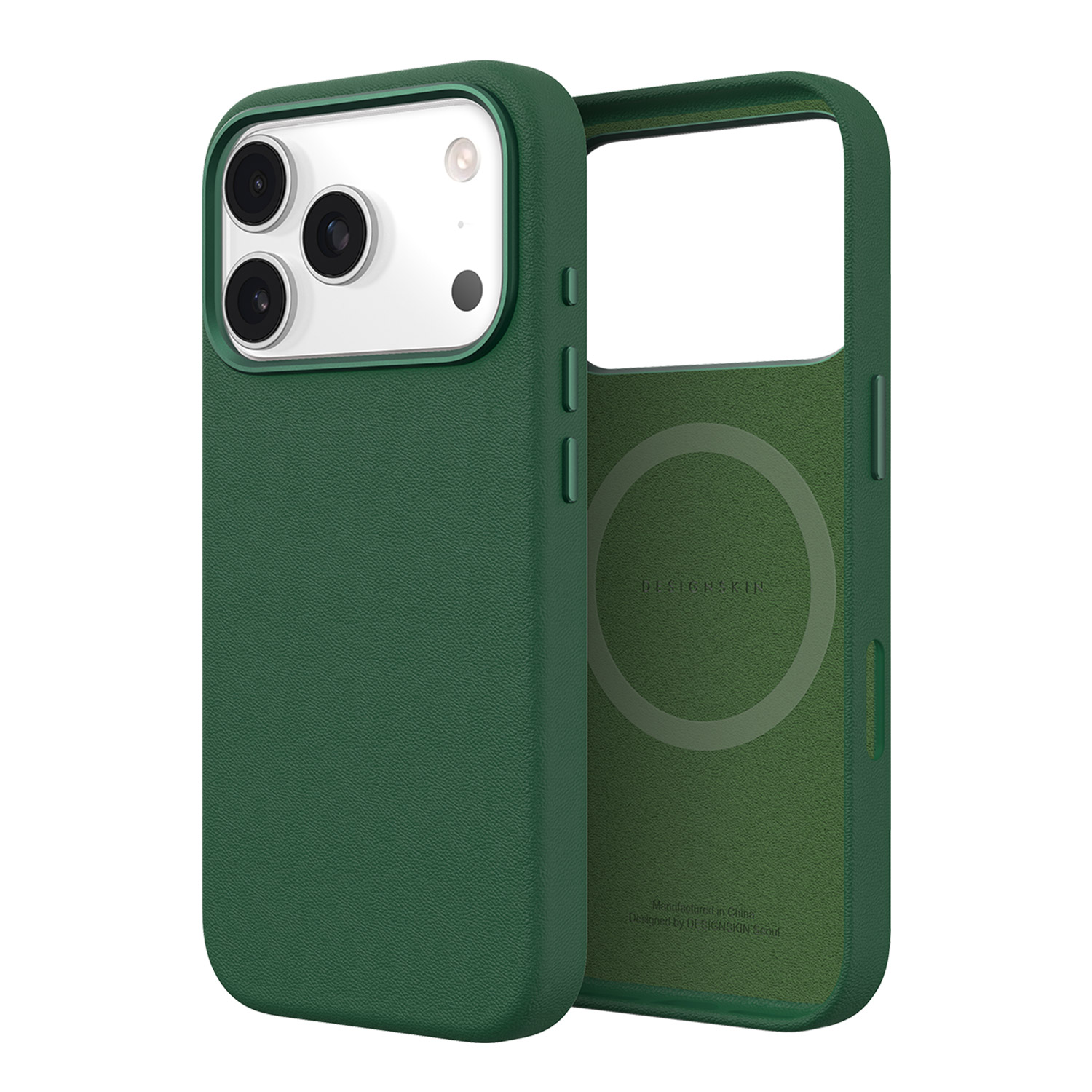 [ iPhone 17 / 17 Pro 用] 薄型フェイクレザーMagSafe対応ケース [ カメラホール＆ボタン メタル採用 ] スマホケース アイホンカバー