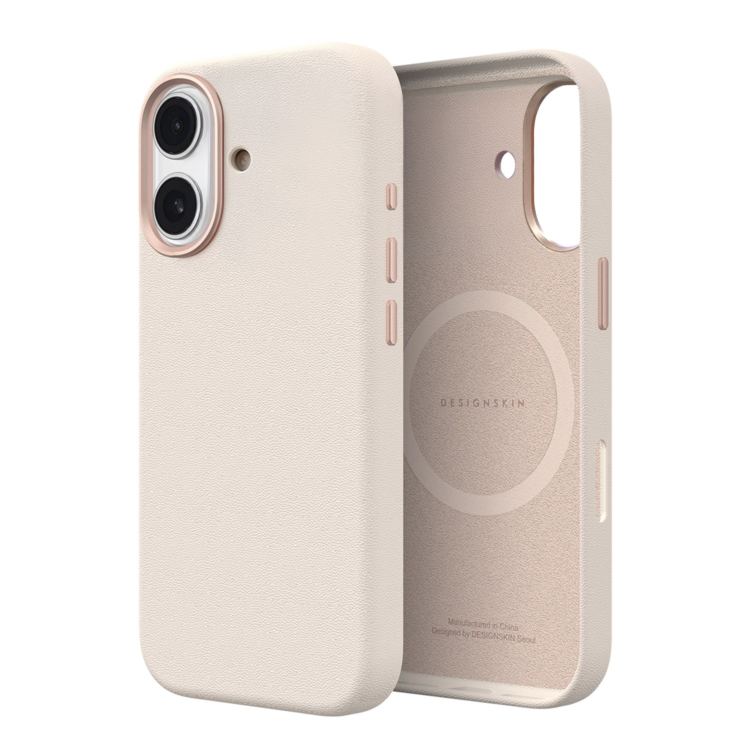 [ iPhone 17 / 17 Pro 用] 薄型フェイクレザーMagSafe対応ケース [ カメラホール＆ボタン メタル採用 ] スマホケース アイホンカバー