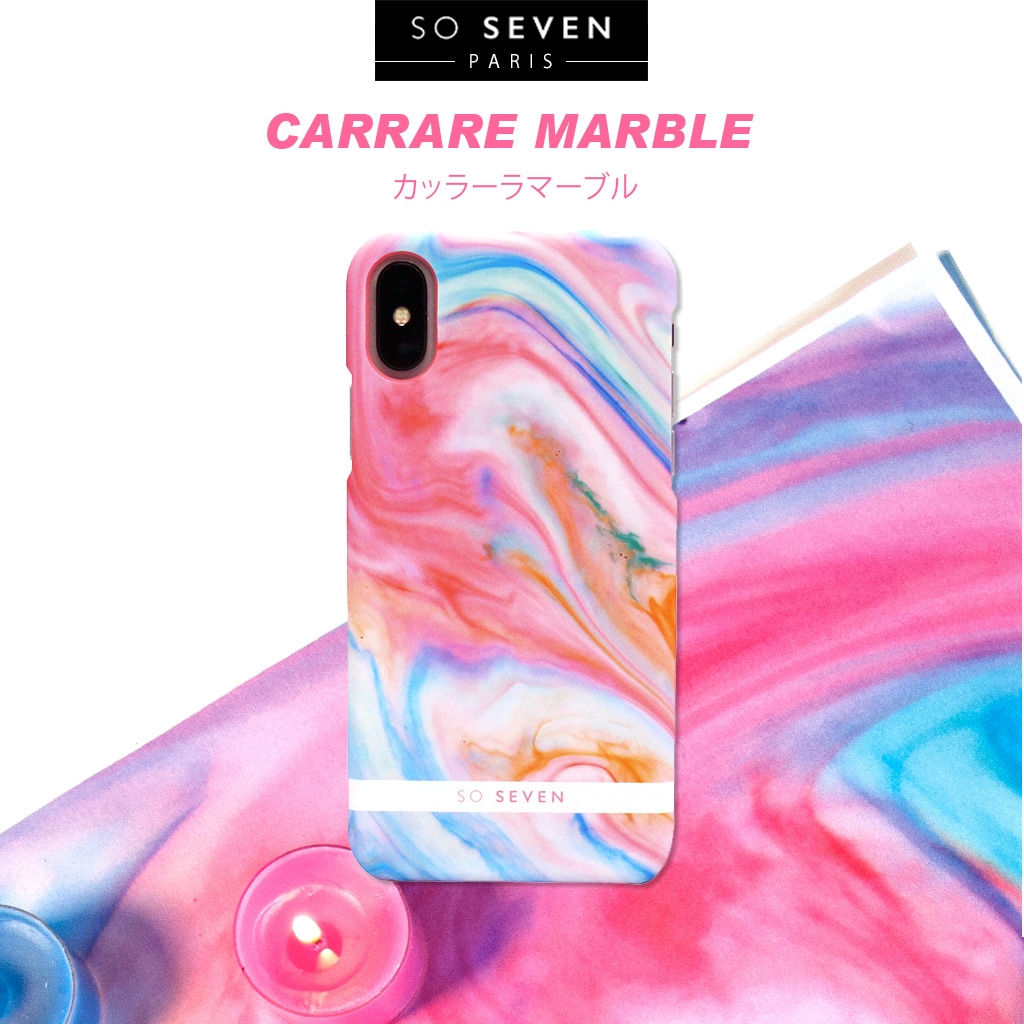 iPhone SE (第3世代) ケース カバー SO SEVEN CARRARE MARBLE [iPhone SE3/SE2/XS/X8/7]