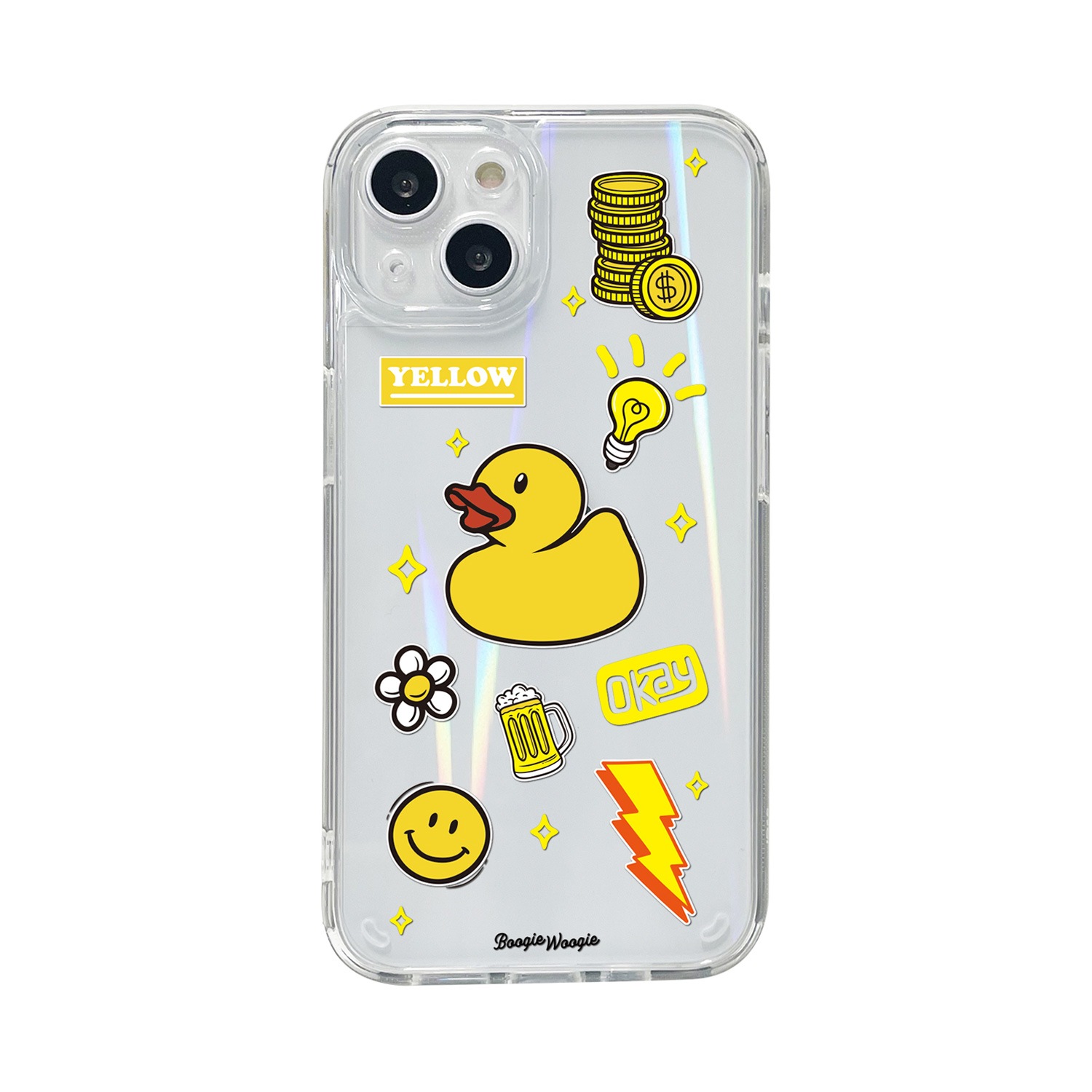 iPhone 13 Pro ケース バックカバー BOOGIE WOOGIE 【iPhone 13 / 13 Pro / 13 mini】 オーロラケース Yellow