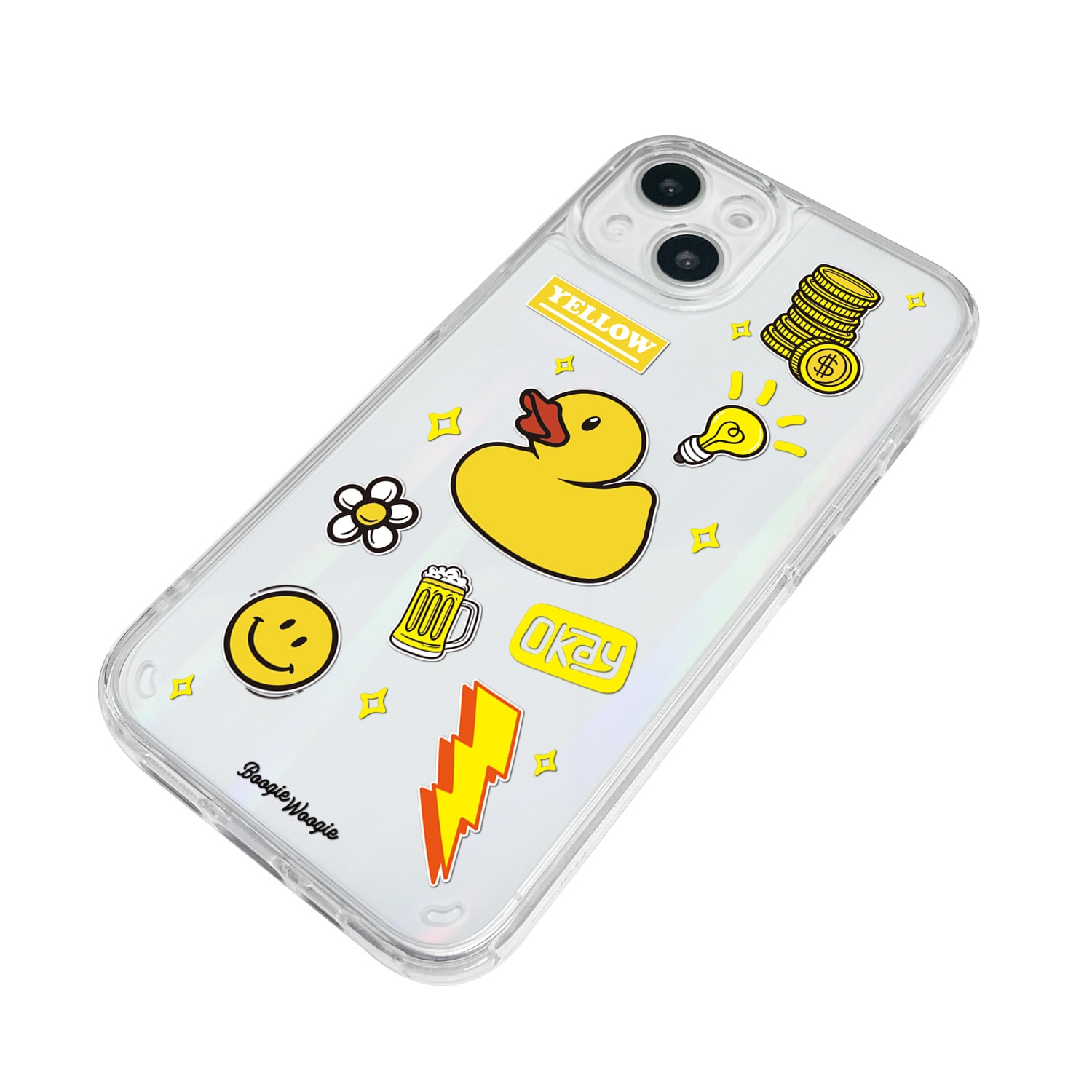 iPhone 13 Pro ケース バックカバー BOOGIE WOOGIE 【iPhone 13 / 13 Pro / 13 mini】 オーロラケース Yellow