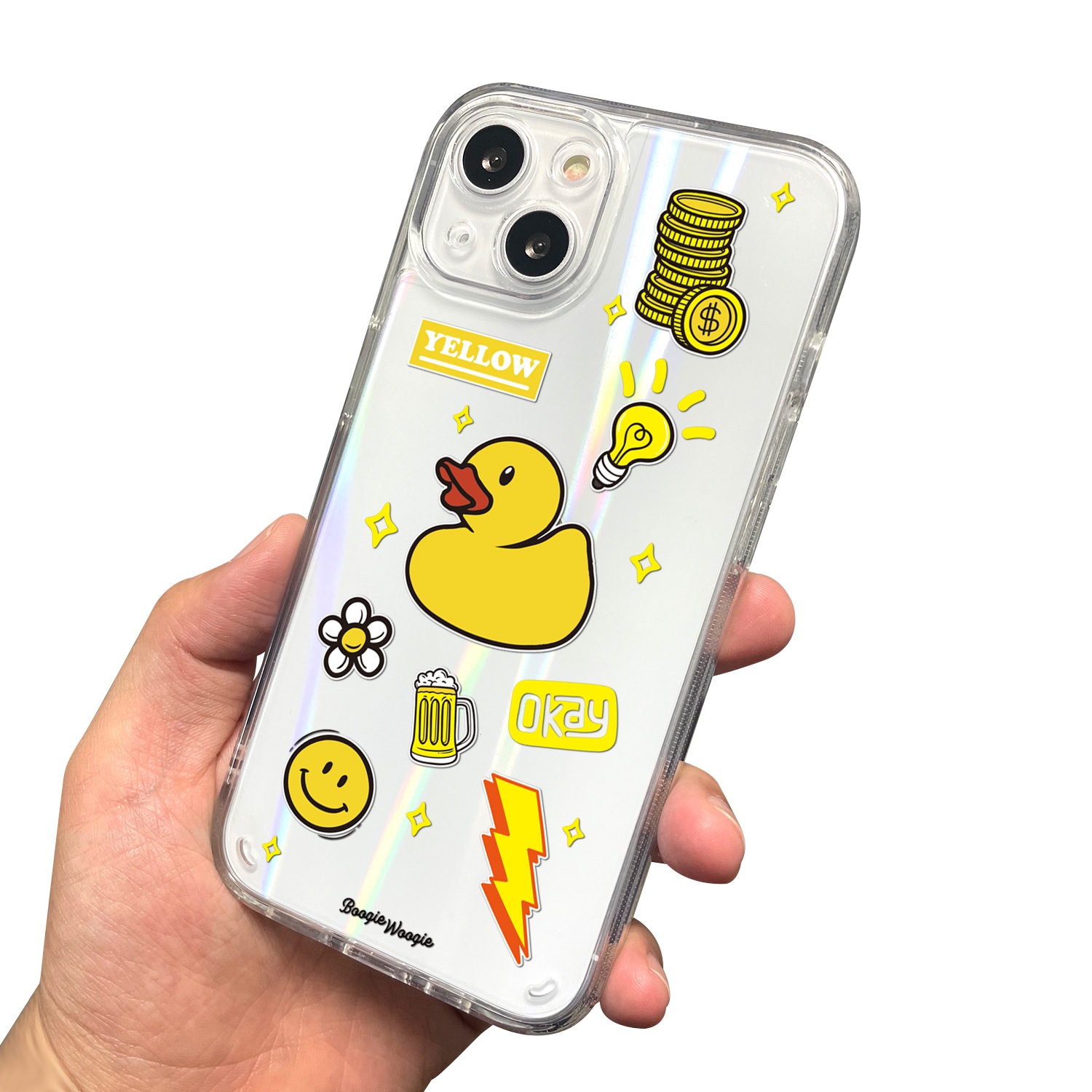 iPhone 13 Pro ケース バックカバー BOOGIE WOOGIE 【iPhone 13 / 13 Pro / 13 mini】 オーロラケース Yellow