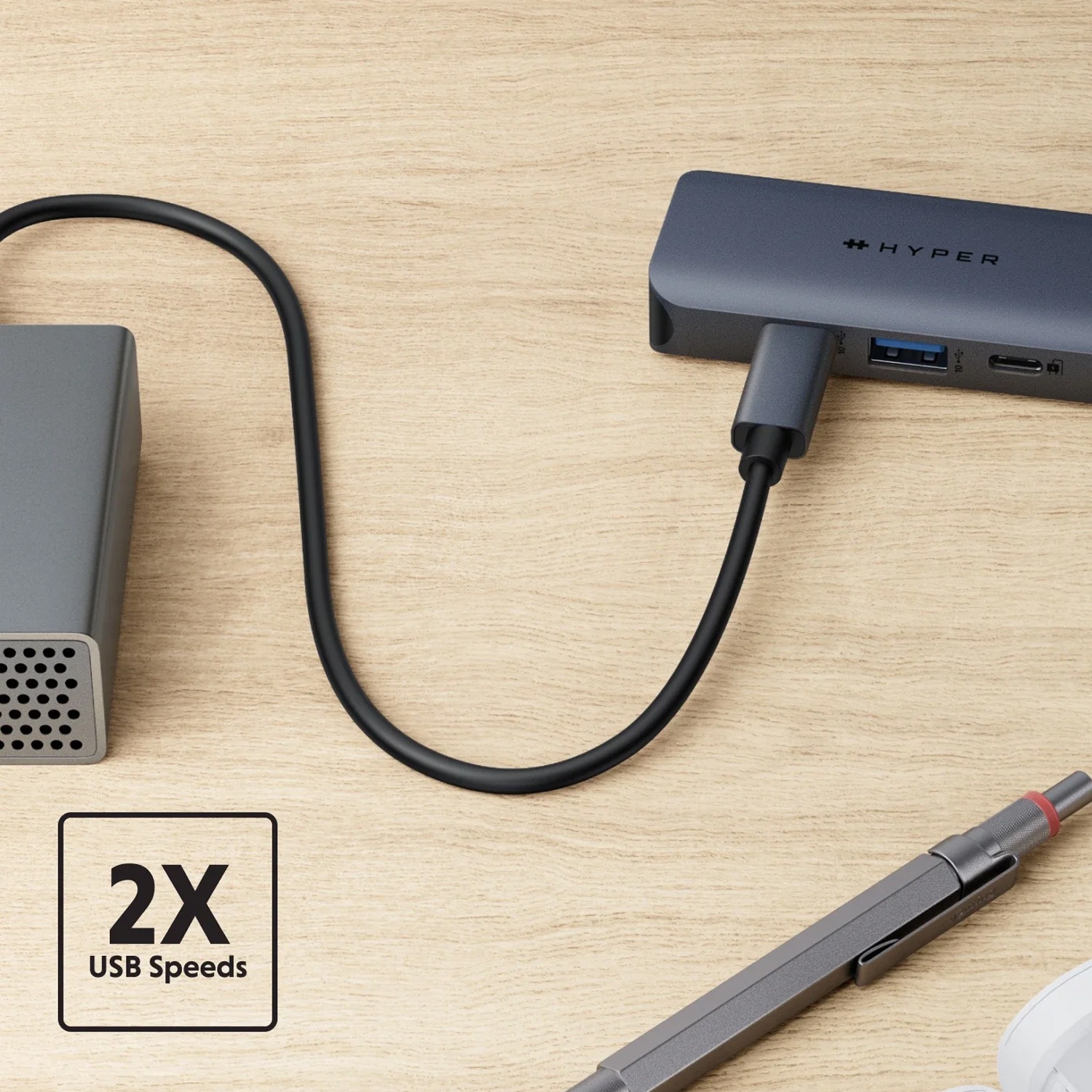 Hyper（ハイパー） HyperDrive Next 4 Port USB-C ハブ type c,c type