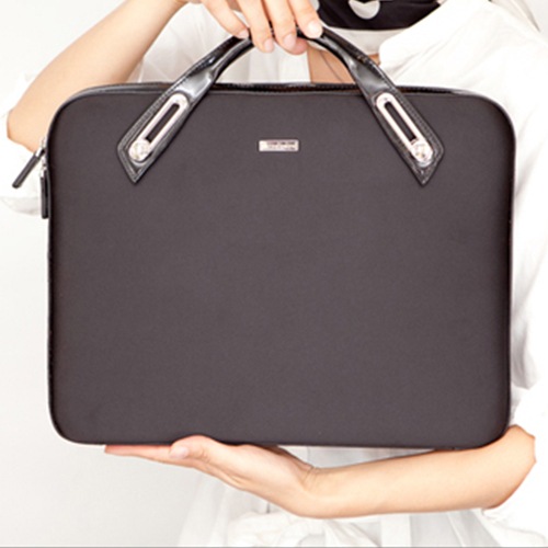 B6309 ミッシェル・サテンスリムキャリア(14.1インチ・ストラップなし) - グレー