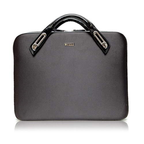 B6309 ミッシェル・サテンスリムキャリア(14.1インチ・ストラップなし) - グレー