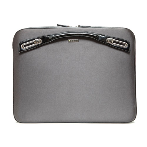 B6309 ミッシェル・サテンスリムキャリア(14.1インチ・ストラップなし) - グレー