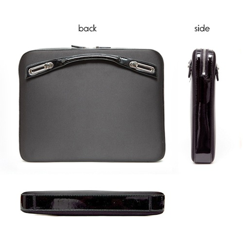 B6309 ミッシェル・サテンスリムキャリア(14.1インチ・ストラップなし) - グレー