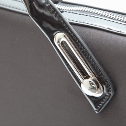 B6309 ミッシェル・サテンスリムキャリア(14.1インチ・ストラップなし) - グレー