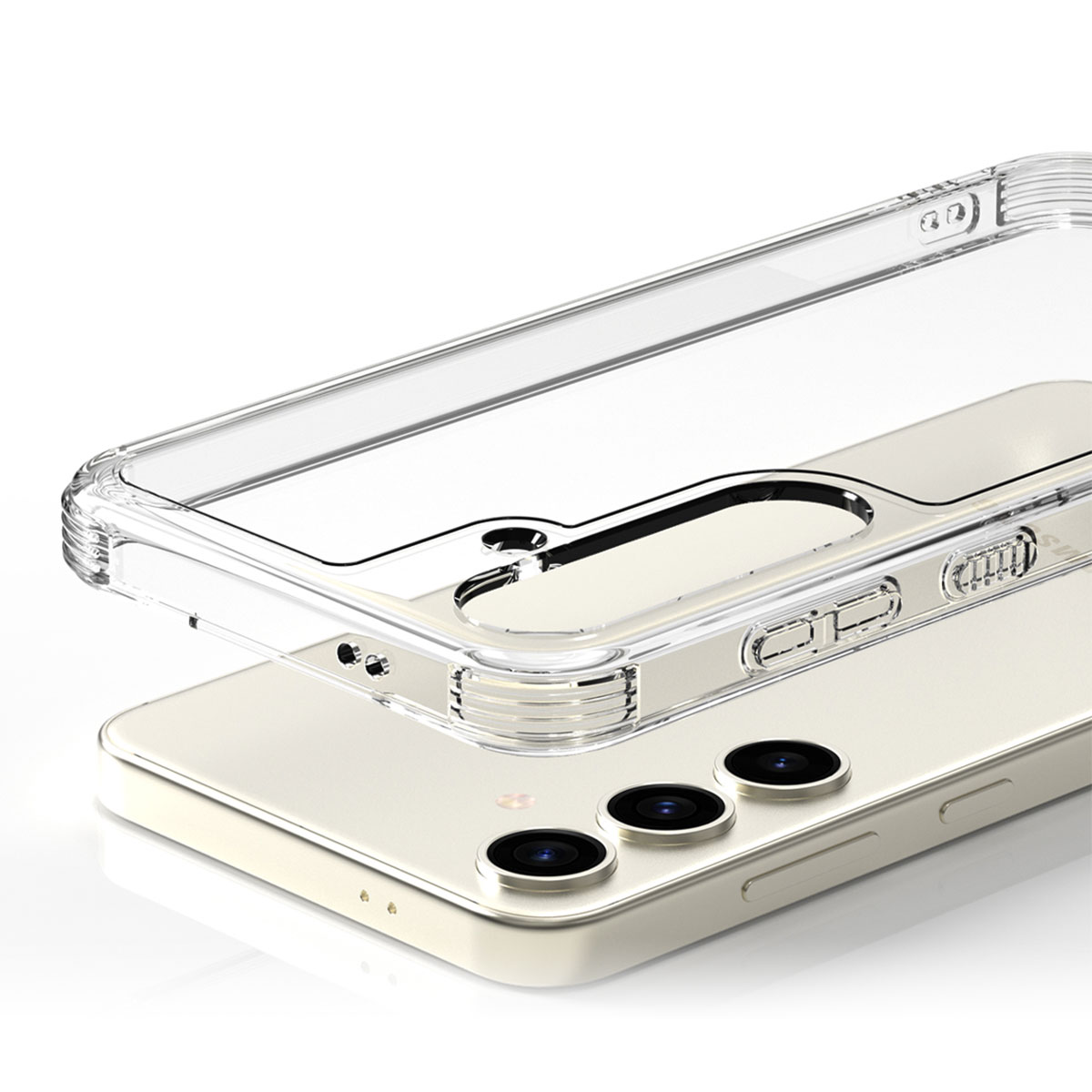 Galaxy S24 / S24 Ultra ソフトケース Flexield 米軍MIL規格 クリア カバー [SAMSUNGの公式認証] for S24 FE / S23 / S23 Ultra 