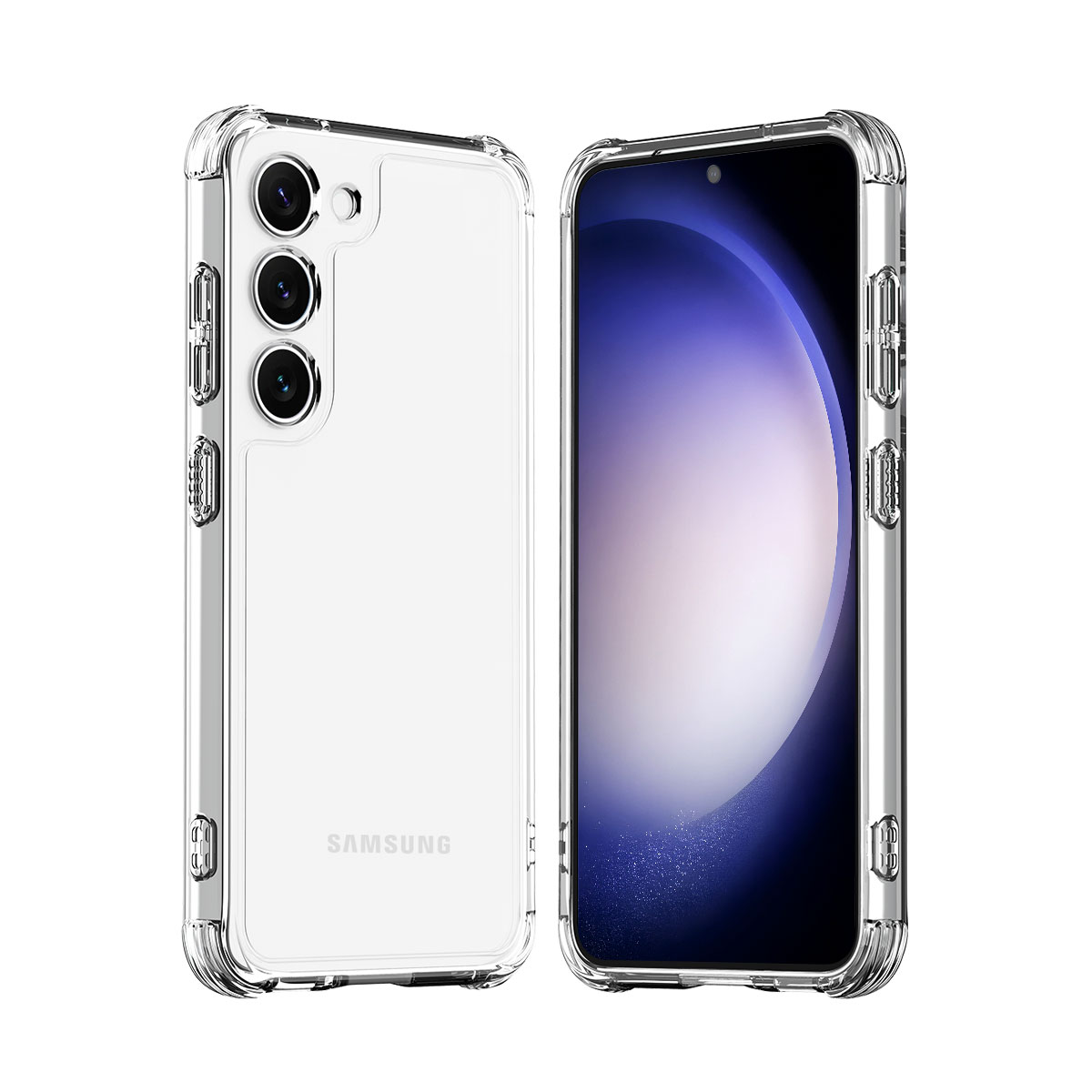 Galaxy S24 / S24 Ultra ソフトケース Flexield 米軍MIL規格 クリア カバー [SAMSUNGの公式認証] for S24 FE / S23 / S23 Ultra 