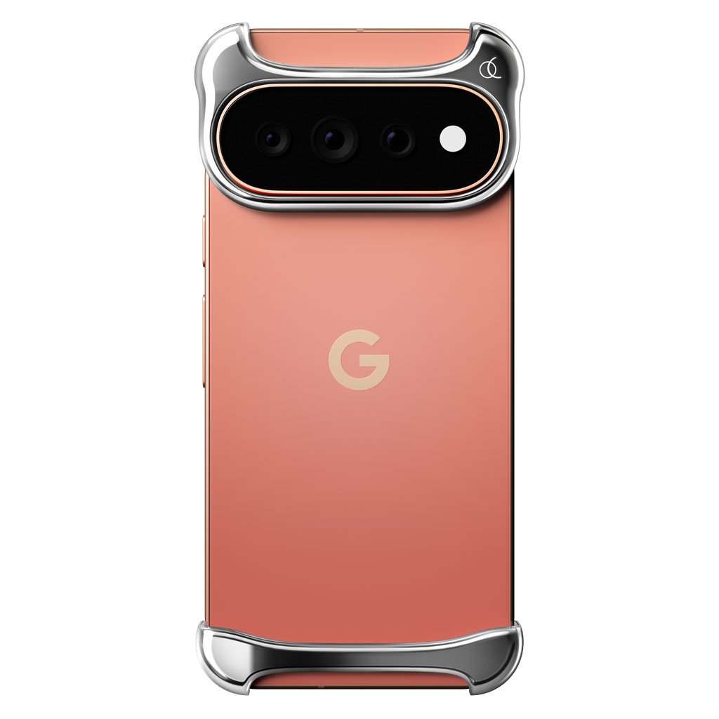 [ Google Pixel 11 Pro / Google Pixel 9 Pro / 9 / 9 Pro XL 用 ] アルミ・ミラーシルバー バンパー ケース | アークパルス