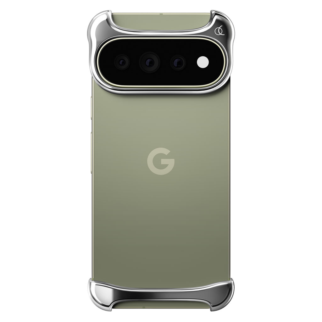 [ Google Pixel 11 Pro / Google Pixel 9 Pro / 9 / 9 Pro XL 用 ] アルミ・ミラーシルバー バンパー ケース | アークパルス