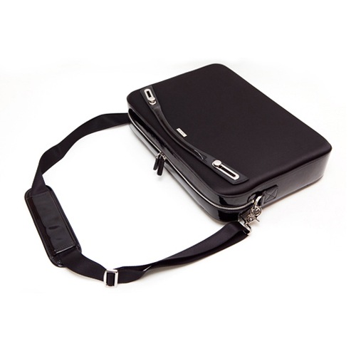 B6307 ミッシェル・サテンブリーフケース M (15.4インチ) - ブラック