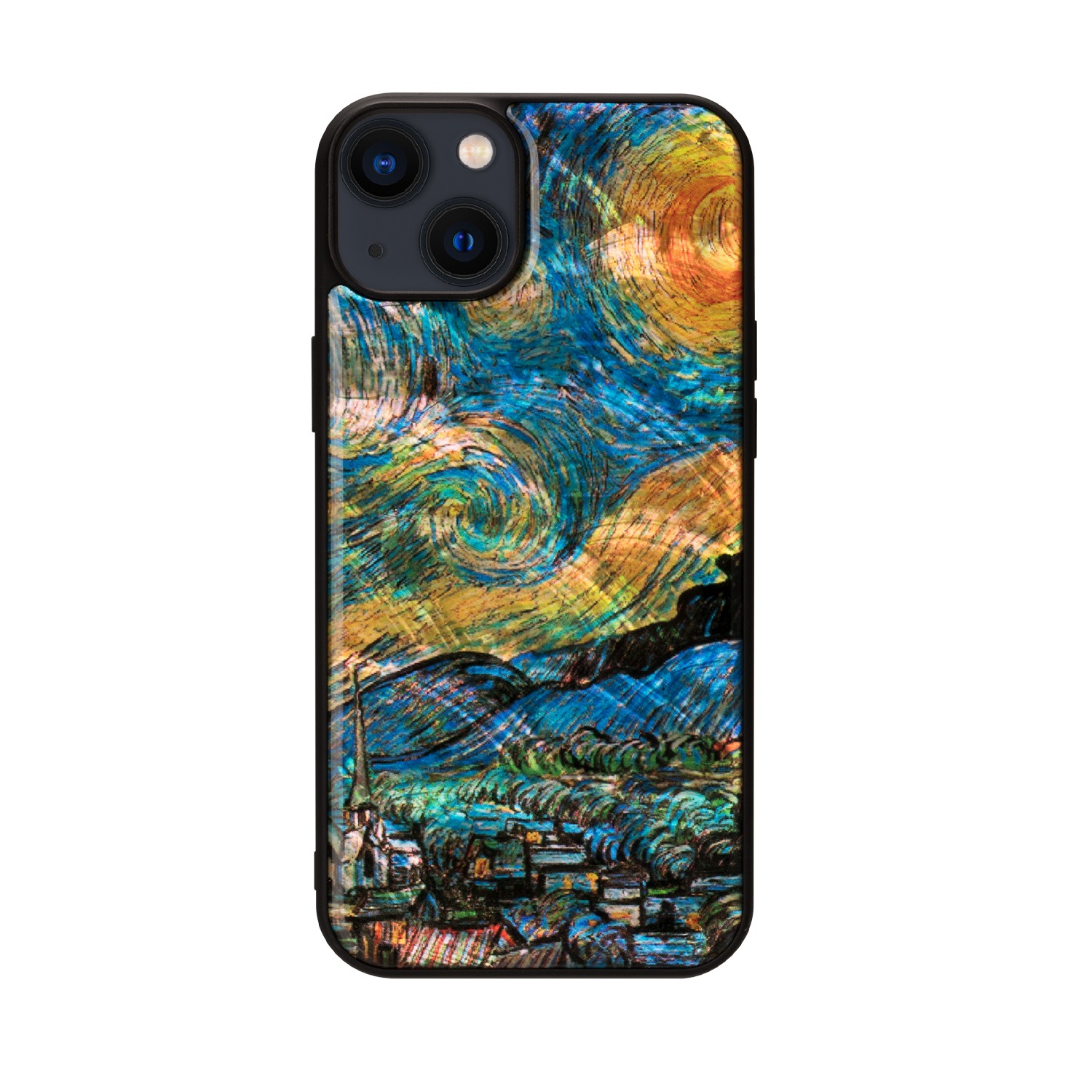 ikins 天然貝ケース [ iPhone 14 Plus / 14 Pro Max ] 名画シリーズ パール