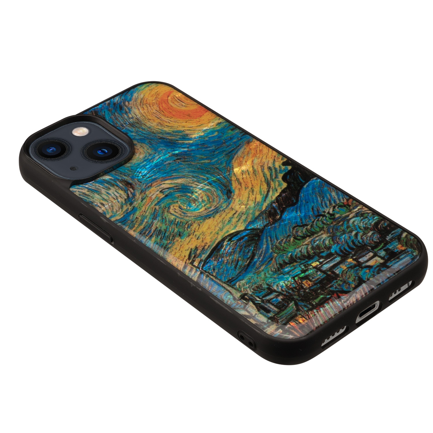 ikins 天然貝ケース [ iPhone 14 Plus / 14 Pro Max ] 名画シリーズ パール