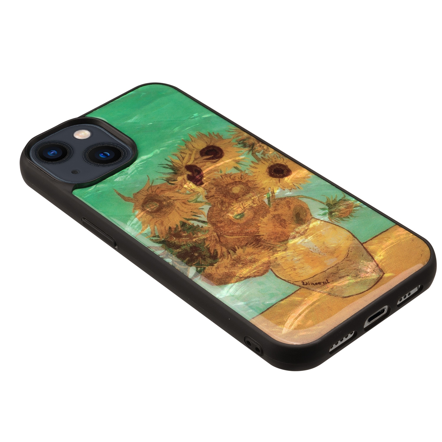 ikins 天然貝ケース [ iPhone 14 Plus / 14 Pro Max ] 名画シリーズ パール