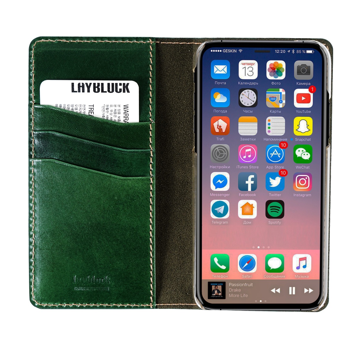 iPhone 14 / 14 Pro / 13 ケース カバー LAYBLOCK Tuscany Belly 【手帳型 本革】アイフォン レザー [for iPhone XS / X / XS Max / XR]