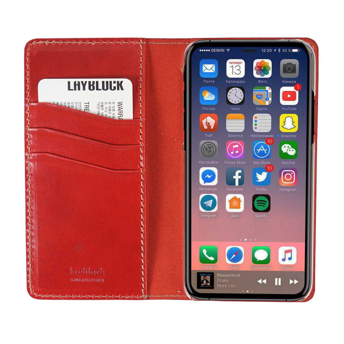 iPhone 14 / 14 Pro / 13 ケース カバー LAYBLOCK Tuscany Belly 【手帳型 本革】アイフォン レザー [for iPhone XS / X / XS Max / XR]