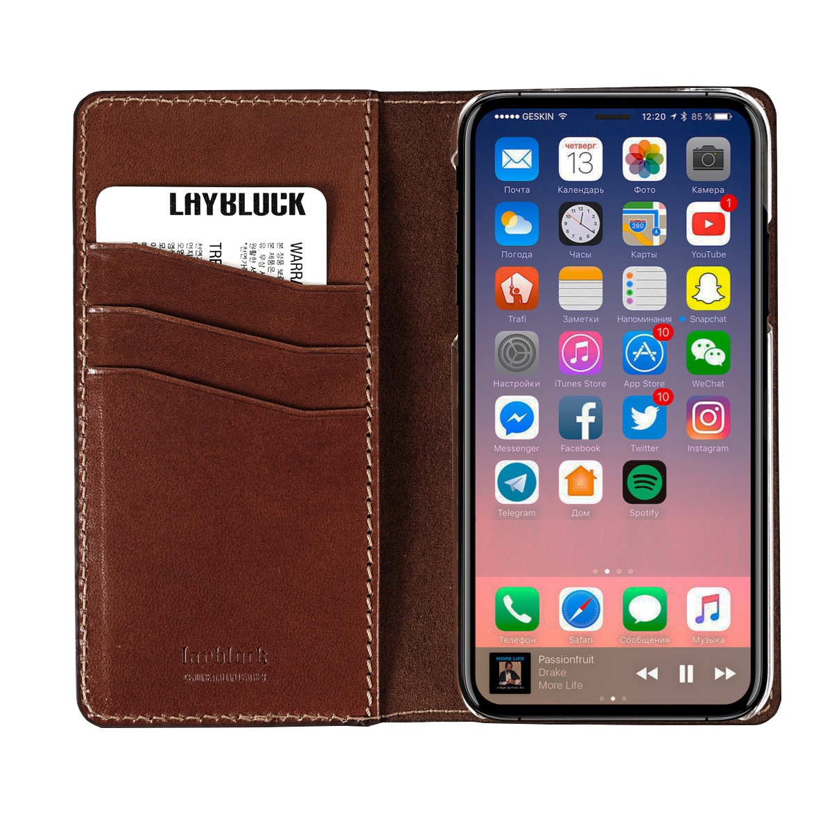 iPhone 14 / 14 Pro / 13 ケース カバー LAYBLOCK Tuscany Belly 【手帳型 本革】アイフォン レザー [for iPhone XS / X / XS Max / XR]