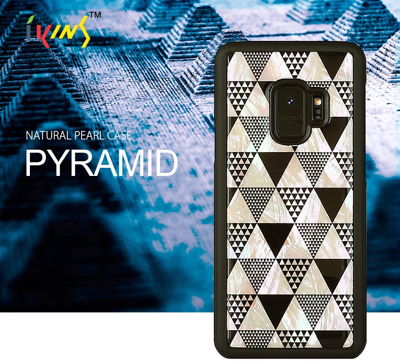 Galaxy S9 ケース 天然貝ケース ikins Pyramid（アイキンス テンネンガイ ピラミッド）ギャラクシー エスナイン カバー SC-02K SCV38