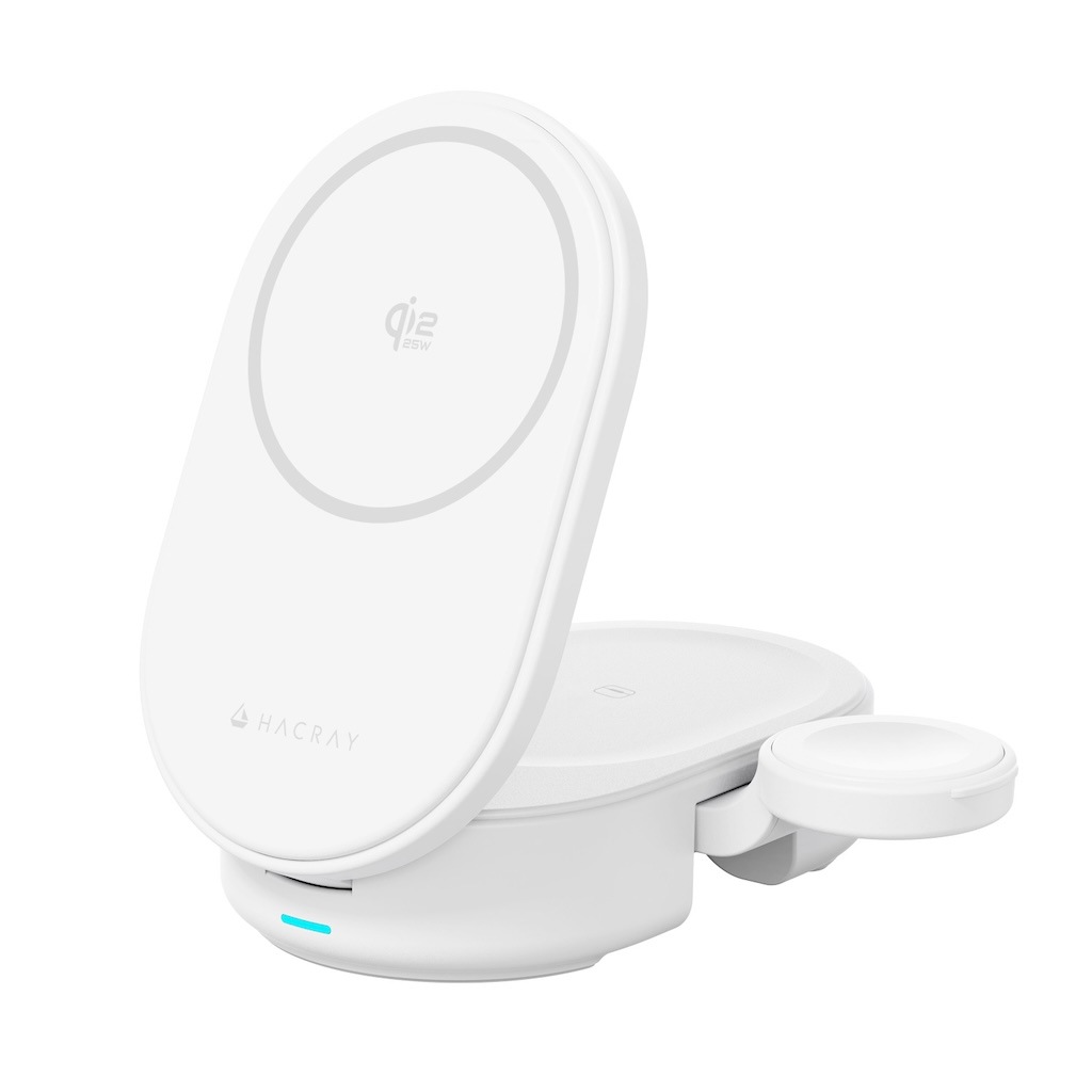 【充電セット】HACRAY Qi2 25W 3in1 ワイヤレス充電器 + HyperJuice 66W USB-C*2