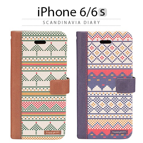 iPhone6s ケース 手帳型 Happymori Scandinavia Diary（ハッピーモリ スカンジナビアダイアリー）アイフォン iPhone6