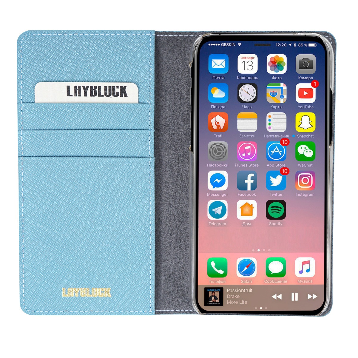 iPhone XS / X ケース iPhone XS Max ケース iPhone XR ケースLAYBLOCK Saffiano Flip Case 手帳型 本革 （レイブロック サフィアーノフリップケース）アイフォン レザー カバー
