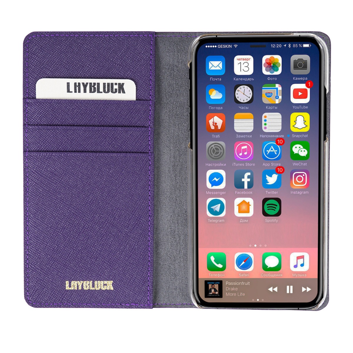 iPhone XS / X ケース iPhone XS Max ケース iPhone XR ケースLAYBLOCK Saffiano Flip Case 手帳型 本革 （レイブロック サフィアーノフリップケース）アイフォン レザー カバー