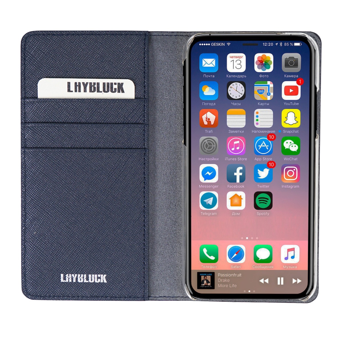 iPhone XS / X ケース iPhone XS Max ケース iPhone XR ケースLAYBLOCK Saffiano Flip Case 手帳型 本革 （レイブロック サフィアーノフリップケース）アイフォン レザー カバー