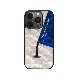 ikins 天然貝ケース [ iPhone 14 / 14 Pro ] color of Blue Yellow パール