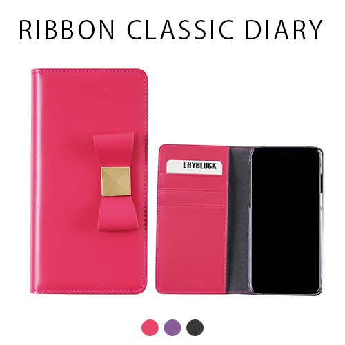 iPhone XS / X ケース iPhone XR ケース LAYBLOCK Ribbon Classic Diary 手帳型 本革 （レイブロック リボンクラシックダイアリー）アイフォン レザー カバー