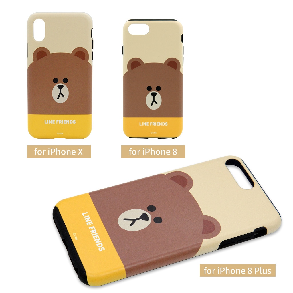 iPhone SE (第3世代) ケース カバー LINE FRIENDS [iPhone SE3/SE2/XS/X/8/7/8 Plus/7 Plus]